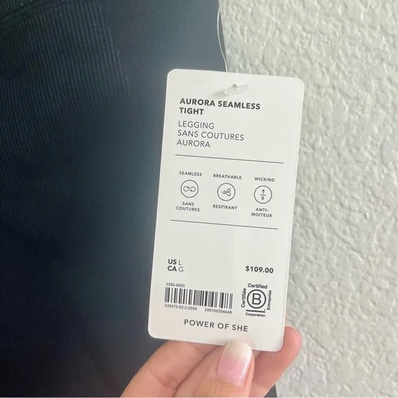 Athleta Black High-Waisted Aurora Seemless Tight Leggings - Picture 7 of 7